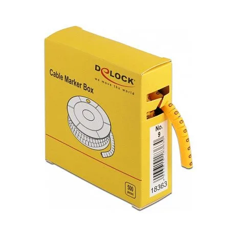 Kabelmarker Box, Nr: 9, gelb, 500 Stück — image 1