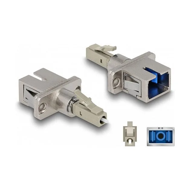 Delock LWL Hybrid Kupplung LC Simplex Stecker zu SC Simplex Buchse beige — image 1