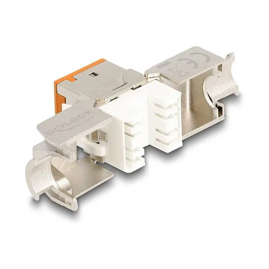Delock Keystone Modul RJ45 Buchse zu LSA Cat.6A werkzeugfrei orange Set 10 Stück — image 3