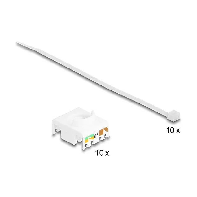 Delock Keystone Modul RJ45 Buchse zu LSA Cat.6A werkzeugfrei orange Set 10 Stück — image 4