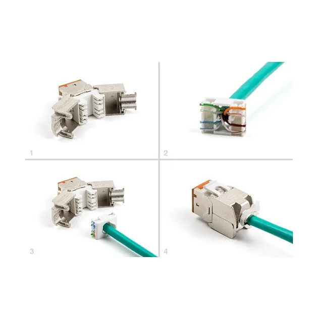 Delock Keystone Modul RJ45 Buchse zu LSA Cat.6A werkzeugfrei orange Set 10 Stück — image 5