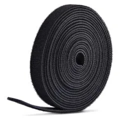 STARTECH.COM 22,8m Klettbandrolle schwarz 12,7mm breit zuschneidbar wiederverwendbare Kabelbinder Klettverschluss Rolle