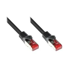 GoodConnections Patchkabel mit Rastnasenschutz, Cat. 6, S/FTP, PiMF, PVC, 250MHz, schwarz, 20m,