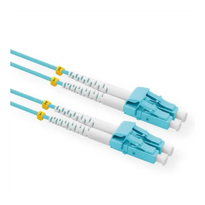 VALUE LWL-Kabel 50/125m OM3, LC/LC, Low-Loss-Stecker, trkis, 0,5 m — image 1