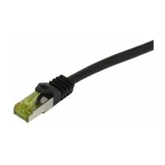 Synergy21 Patchkabel RJ45, CAT6A 500Mhz, 20m, schwarz, S-STP(S/FTP), TPE/LSZH Indoor/outdoor (UV/Water/oil/-resistant), AWG26, mit CAT7 Rohkabel,