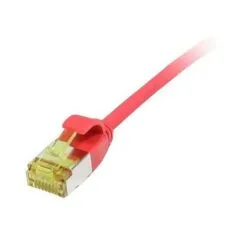 Synergy21 Patchkabel RJ45, CAT6A 500Mhz, 7,5m, rot, U/FTP, slimline rund d=3,8mm, TPE/LSZH(Superflex), AWG32, mit CAT7 Rohkabel,