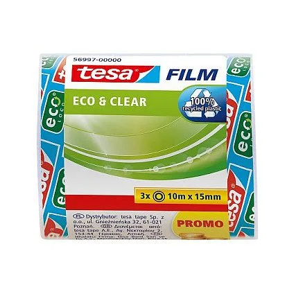 tesafilm eco&clear Rolle 10m 15mm Promo Shrink 3St. — image 1