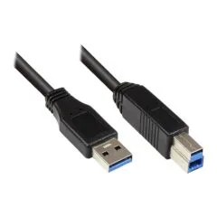Good Connections USB3.0 Kabel A-B schwarz 0,2m