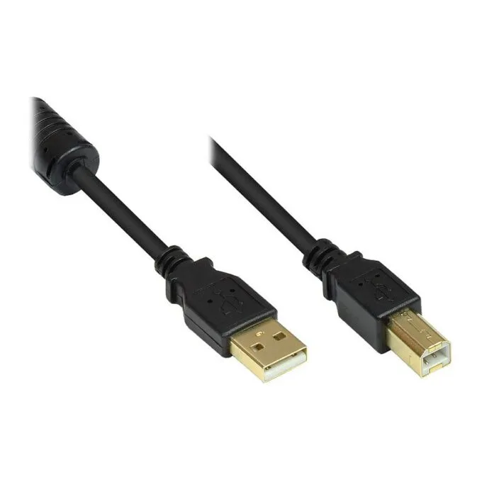 Good Connections USB2.0 Kabel m.Ferrit A-B schw. 0,5m — image 1