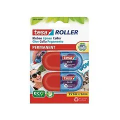 tesa Mini Klebe-Roller 6m 5mm permanent ecoLogo 2St.