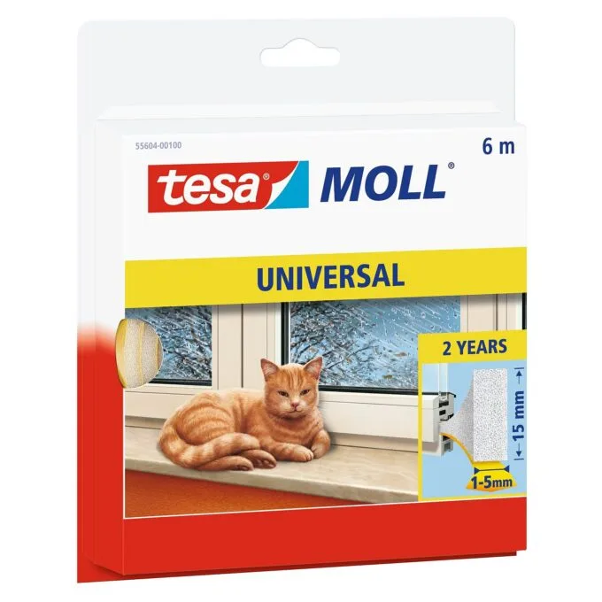 tesa Dichtungsbänder Universal 9 mm x 6 m weiß — image 1