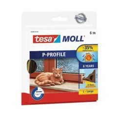 tesa Dichtungsbänder P-Profil 9 mm x 6 m weiß