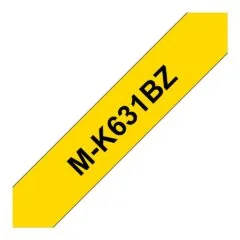 BROTHER Schriftband M-K631 (nicht lam.) Schwarz auf Gelb 12mm x 8m