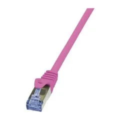 LogiLink Patchkabel, Kat. 6A, S/FTP, 5,0 m, pink geschirmt (PIMF), 4 x 2 AWG 26/7, Belegung: 1:1, Kupferader, - 1 Stck (CQ3079S)