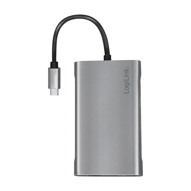 Logilink Dockingstation USB 3.2 Gen1,USB-C, 10-Port,PD,silb. — image 2