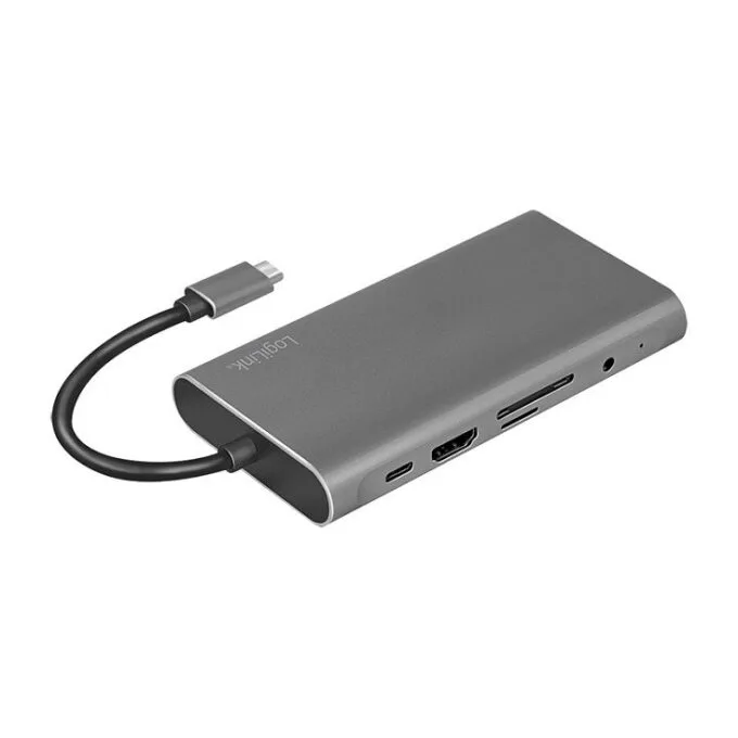 Logilink Dockingstation USB 3.2 Gen1,USB-C, 10-Port,PD,silb. — image 3