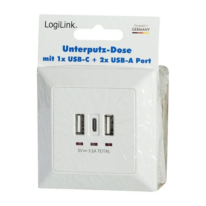 Unterputz-Steckdose, 2x USB-A, 1x USB-C — image 7