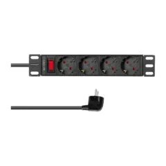 Logilink Steckdosenleiste 4-fach mit Schalter,10"(1HE),2m