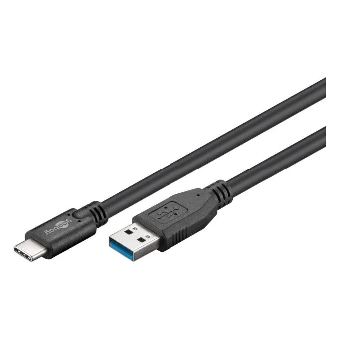 Goobay USB 3.0-Stecker (Typ A) > USB 3.1-Stecker (Typ C) [0,5m schwarz] — image 2