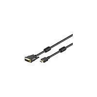 Goobay 2m HDMI / DVI-D Kabel 19pol. [HDTV (1080p), vergoldete Kontakte, angespritzte Stecker]