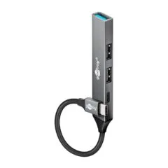 Goobay Slim 4-Port USB-Hub, USB-C™ auf USB-C™/USB-A, 5 Gbit/s