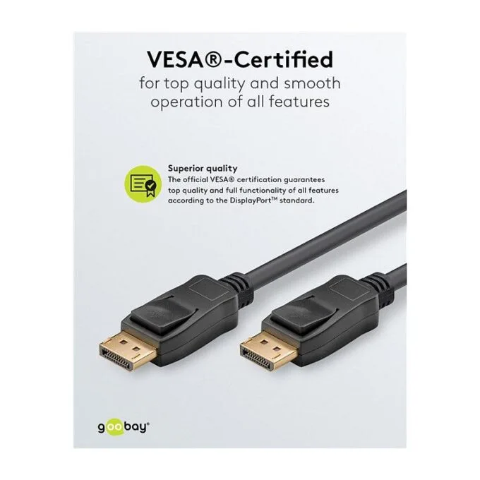 goobay DisplayPort 1.4 Kabel 2m schwarz — image 3