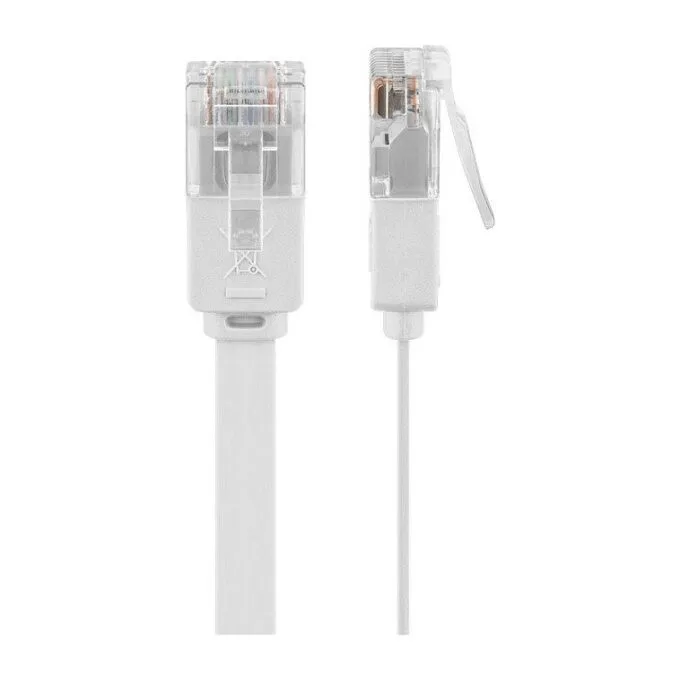 Goobay Patchkabel RJ45 Stecker > RJ45 Stecker CAT.6 U/UTP (wei, 5 Meter, Flachkabel) — image 2