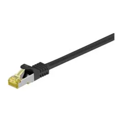 Goobay Patchkabel RJ-45 SFTP, mit Cat 7 Rohkabel (schwarz, 3 Meter, 500 MHz)
