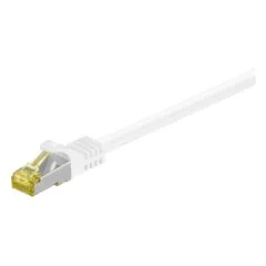 Goobay Patchkabel RJ-45 SFTP, mit Cat 7 Rohkabel (wei, 3 Meter, 500 MHz)