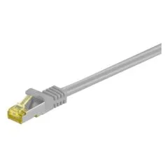 Goobay RJ-45 Patchkabel Cat 6.a S/FTP (PIMF), mit Cat.7 Rohkabel (grau, 1,5 Meter, 500 MHz)