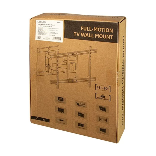 Logilink TV-Wandhalterung 43-90", neigbar — image 4