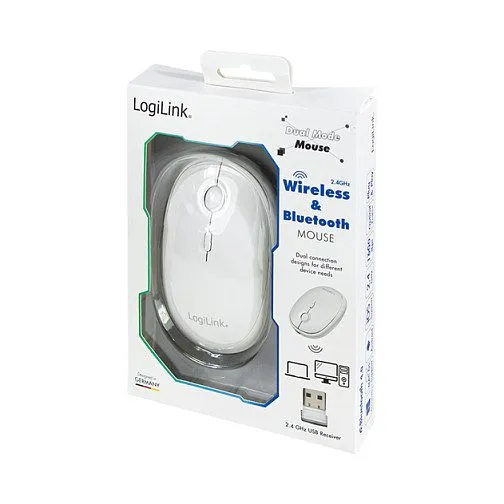 Logilink Maus Funk & Bluetooth,2.4GHz,800/1200/1600dpi,weiß — image 9