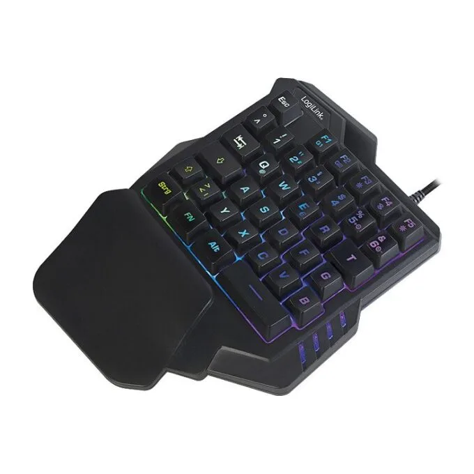Logilink Einhand-Gaming Tastatur, beleuchtet, schwarz — image 3