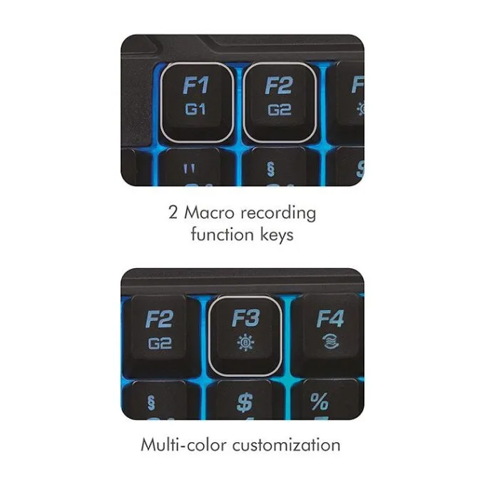 Logilink Einhand-Gaming Tastatur, beleuchtet, schwarz — image 9