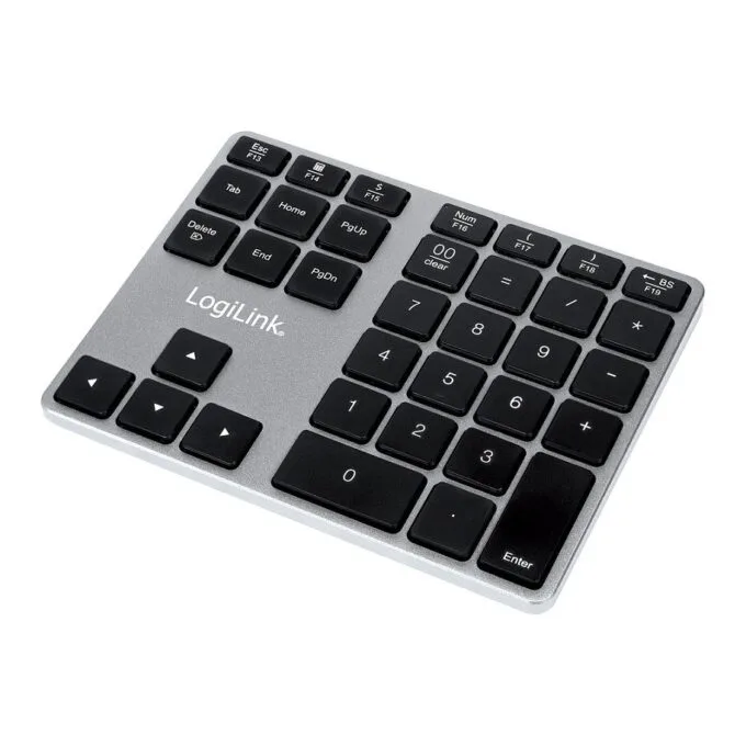 Logilink Keypad Bluetooth, mit 35 Tasten, ALU, Space grau — image 1