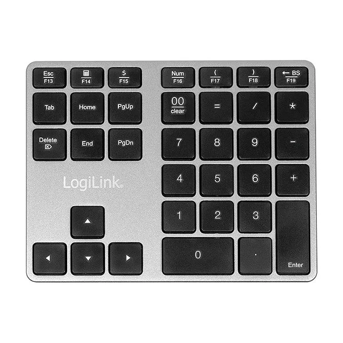 Logilink Keypad Bluetooth, mit 35 Tasten, ALU, Space grau — image 2