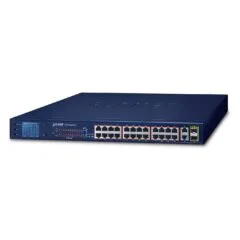 PLANET 24-Port 10/100TX 802.3at PoE + 2-Port Gigabit TP/SFP