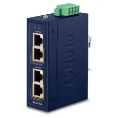 Planet IPOE-260 Industrial 2-Port 10/100/1000T 802.3at PoE+ Injector
