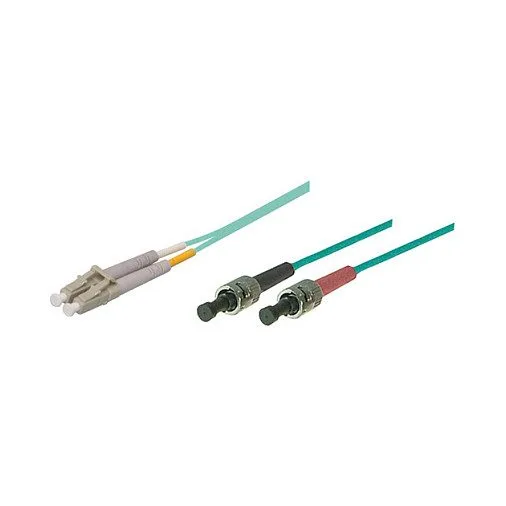 Patchkabel LWL Duplex OM3 (Multimode, 50/125) LC/ST, LSZH, austauschbare Polarität, 1m, Good Connections® — image 1