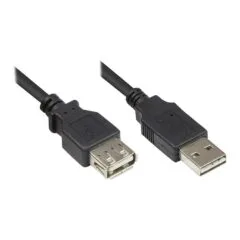Good Connections USB2.0 Verlängerung A-St.-A-Bu. schw. 0,5m