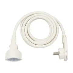 Brennenstuhl Verlngerungskabel, 1x Winkel-Flachstecker (wei, 3 Meter)
