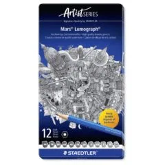 STAEDTLER Bleistift Mars Lumograph 12ST Sechskant