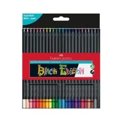 FABER-CASTELL Buntstifte Black Edition 24er Kartonetui