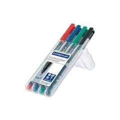 STAEDTLER Folienstift Lumocolor F perm 4St