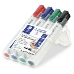 STAEDTLER Lumocolor - 4 Stück(e) - Schwarz - Blau - Grün - Rot - Rundspitze - Mehrfarbig - Polyprop