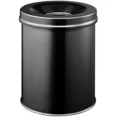 Papierkorb Safe rund 15 Liter schwarz