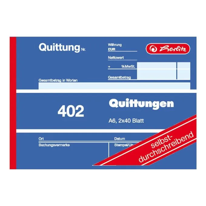 Quittungsblock 2x40 Bl. A6 selbstdurchschreibend — image 2