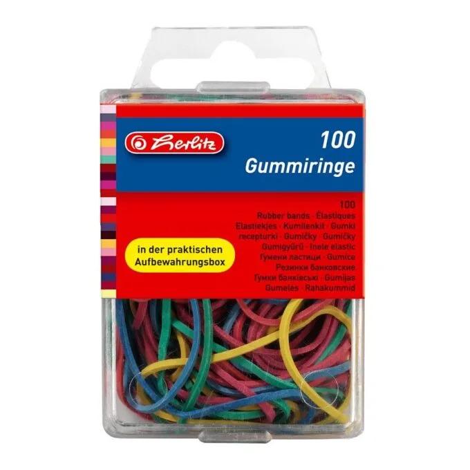 Herlitz Gummiring 100er Box 20-70mm Durchmesser — image 1