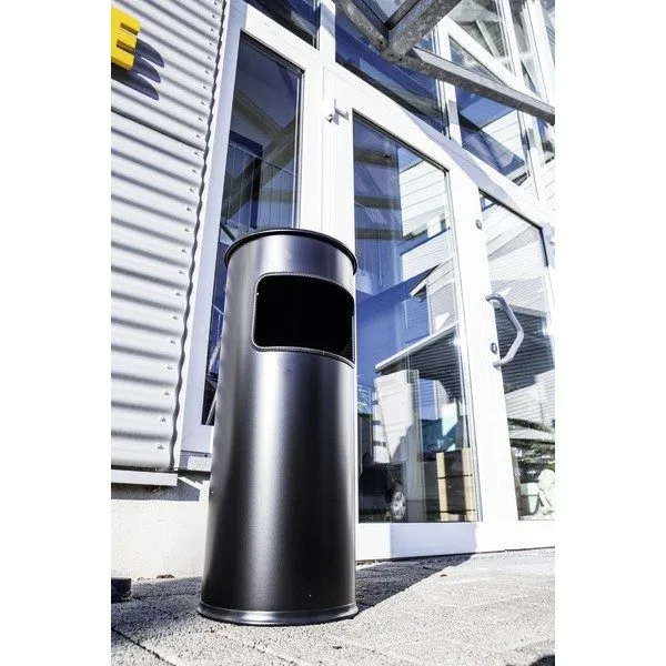Papierkorb Safe mit Ascher rund schwarz — image 2