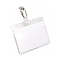 Namensschild m Clip 60x90mm 25er Pck transparent